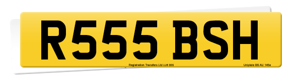 Registration number R555 BSH
